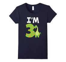 I'm 3 Three 3rd Birthday T-Shirt Kids 3 Year Old Dinosaur