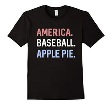 AMERICA. BASEBALL. APPLE PIE. Sport Summer Patriotic T Shirt