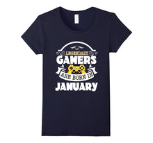 Funny Video Game T Shirt Legendary Gamers January Bday Tee