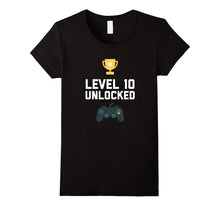 10th Birthday Shirt Gift 10 Year Old Level Up Gamer Tshirt