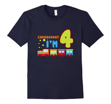4 Years Old 4th Birthday Tshirt - Chooooooo Train Driver Tee