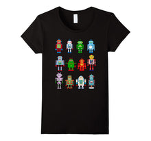 Robot T-Shirt Robotics Retro Team 12 Toy Fun Eng AI Nerd Tee