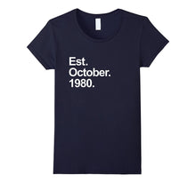 Est October 1980 Shirt Awesome 37th Birthday Gifts TShirt