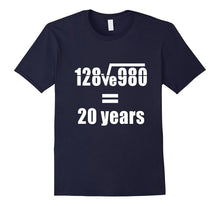 20th Wedding Anniversary T-Shirt Math Equation Gift Shirt