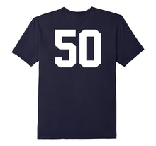 50 Sports Jersey Number on Back T-Shirt for Team Fan Player