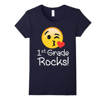 First Grade Rocks Shirt Funny 1st Grader Teacher Hearts Love