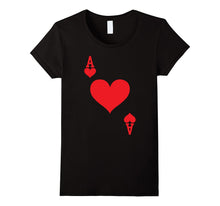 Ace of Hearts Playing Card Halloween Costume T-Shirt (Dark)