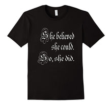 Script Feminine She Believed She Could So She Did T-Shirt