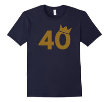40 Gold Crown - 40th Birthday T-Shirt for Men and Women