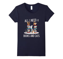 FUNNY BOOKS AND CATS T-Shirt Book Lovers Cat Gift