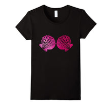 Lovely Mermaid Bra Women T Shirt With Pink Shells