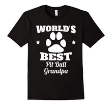 Men's World's Best Pit Bull Grandpa Dog Lover T-Shirt