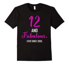 12 and Fabulous Since 2005 for 12 Year Old Girl Shirts Gifts