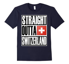 Straight Outta Switzerland Funny Swiss Gift Flag T-Shirt