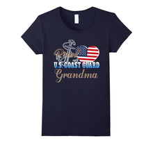 Proud U.S. Coast Guard Grandma Patriotic Heart T Shirt