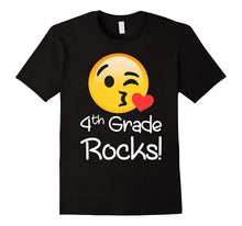 4 Th Grade Rocks Emoji Shirt Funny Fourth Graders & Teachers