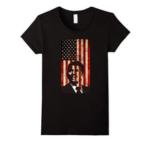 Ronald Reagan T-Shirt American Flag Patriotic Distressed Tee