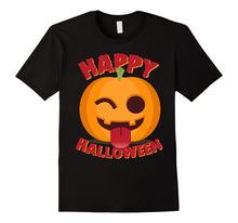 Happy Halloween Emoji Pumpkin T-Shirt, Jack O Lantern