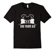 133 Dog Years Old T-Shirt Funny 19th Birthday Gift