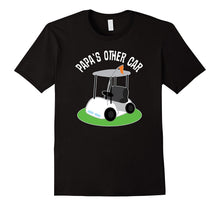 Mens Papa Grandpa Dad T-Shirt Golfing Fathers Day Golf Cart Tee