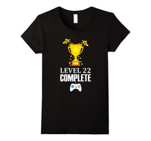 Funny Level 22 Complete T-Shirt 22th Birthday Gamer Gift Tee
