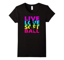 Live Love Softball Tshirt Girls Women Gift Idea