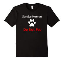 Service Human Do Not Pet With Paw Funny Dog T-Shirt