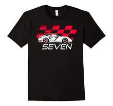 Race Car 7th Birthday T-Shirt Seven Year Old Boy Party