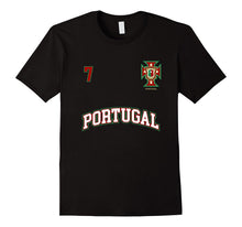 Portugal Shirt Number 7 Soccer Team Sports Portuguese Flag