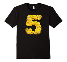 Cute Fifth Birthday Party 5th Emojis T-Shirt Born 2012