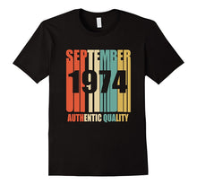 Retro Sept 1974 T-Shirt 43 Yrs Old Bday 43rd Birthday Tee