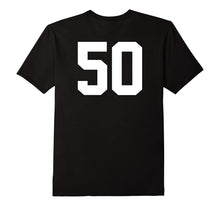 50 Sports Jersey Number on Back T-Shirt for Team Fan Player