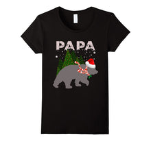 Papa Bear Christmas Pajamas Shirt Matching Santa Hat Lights