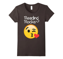 Reading Rocks Fun Teacher Reader Emoji HEARTS Love T Shirts
