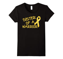 Sister of a Warrior Childhood Cancer Awareness T-Shirt