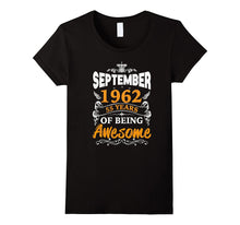 55th Birthday Awesome September 1962 T-Shirt, Birthday Gift