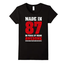 30th Birthday Gift T Shirt Made in 1987 Awesome 30 Years Old