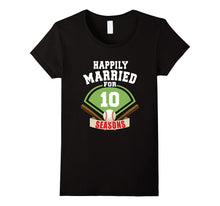 10th Wedding Anniversary T-Shirt Baseball Couple Gift Shirt