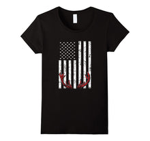 Deer Antlers American Flag USA Hunting Fishing T Shirt