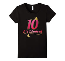 10th Birthday Queen Fabulous 10 Years Old T-Shirt