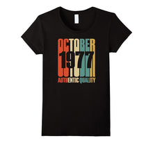 Retro October 1977 T-Shirt 40 Yrs Old Bday 40th Birthday Tee