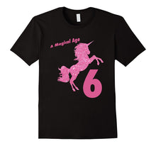 Kids 6th Birthday Unicorn Gift T-Shirt for 6 Year Old Girls