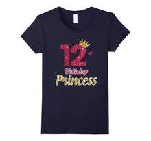 12th Birthday Girl T-Shirt Princess Crown - Gifts Childrens