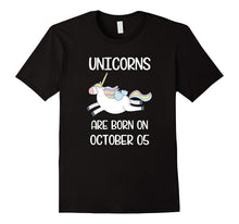 Born on October 5th Funny Unicorn Birthday Tshirt