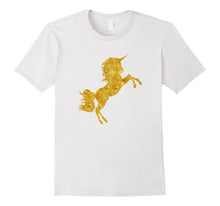 Kids Gold Bling Unicorn Gift T-Shirt - Girls Shirt