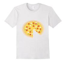 Mens Pizza  Piece Slice Missing Father Son Funny Cute T-Shirt