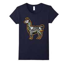 Funny Halloween Llama Skeleton Shirt - Llamaween Gift