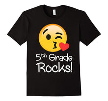 5 Th Grade Rocks Emoji tShirt Funny Fifth Graders & Teachers