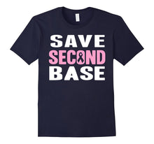 Save Second Base Breast Cancer Awareness Pink Ribbon T-Shirt