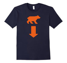 Orange Bear and Down Arrow T Shirt